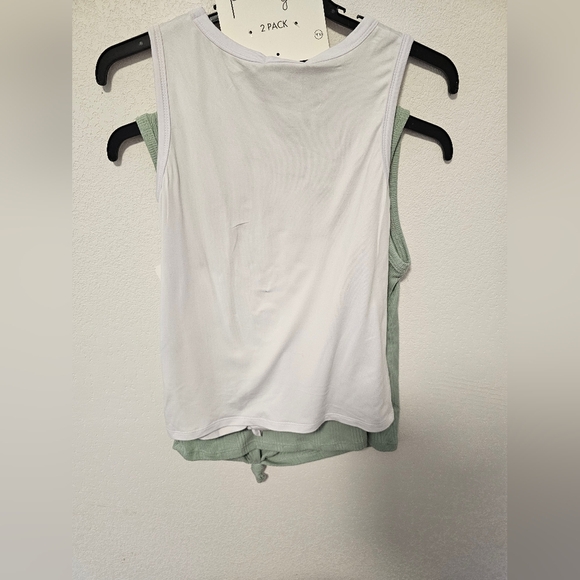 Pinc Girls Green & White Tank Tops Girls Size  10/12 NWT - Picture 4 of 9